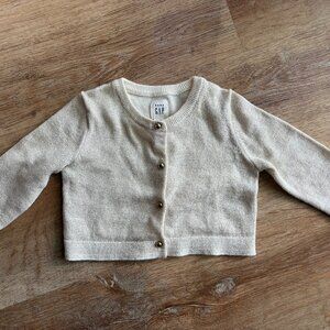 Baby Gap Gold Cardigan, 6-12 months